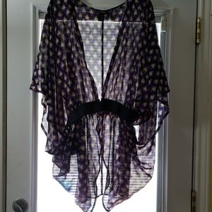 Purple and black kimono